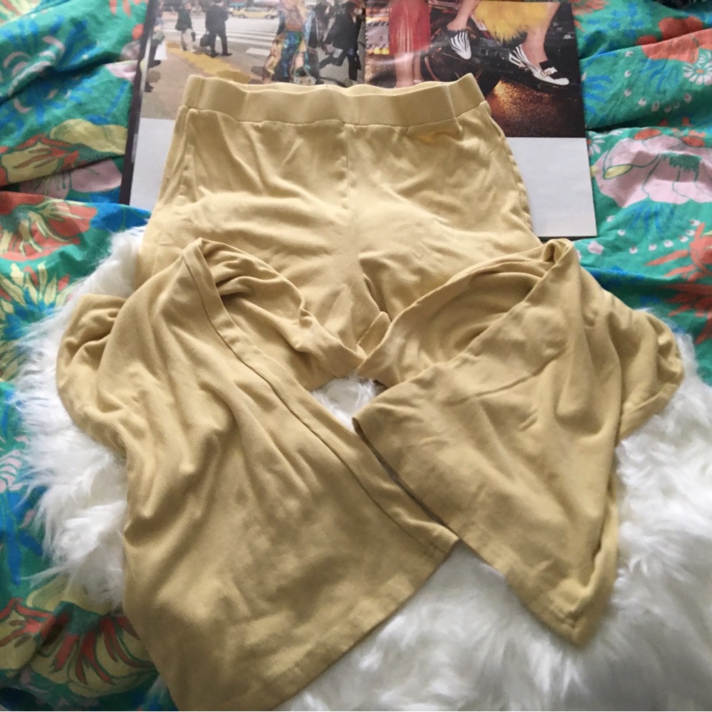 Lulus Ribbed Boho Pants - Picture 1 of 5